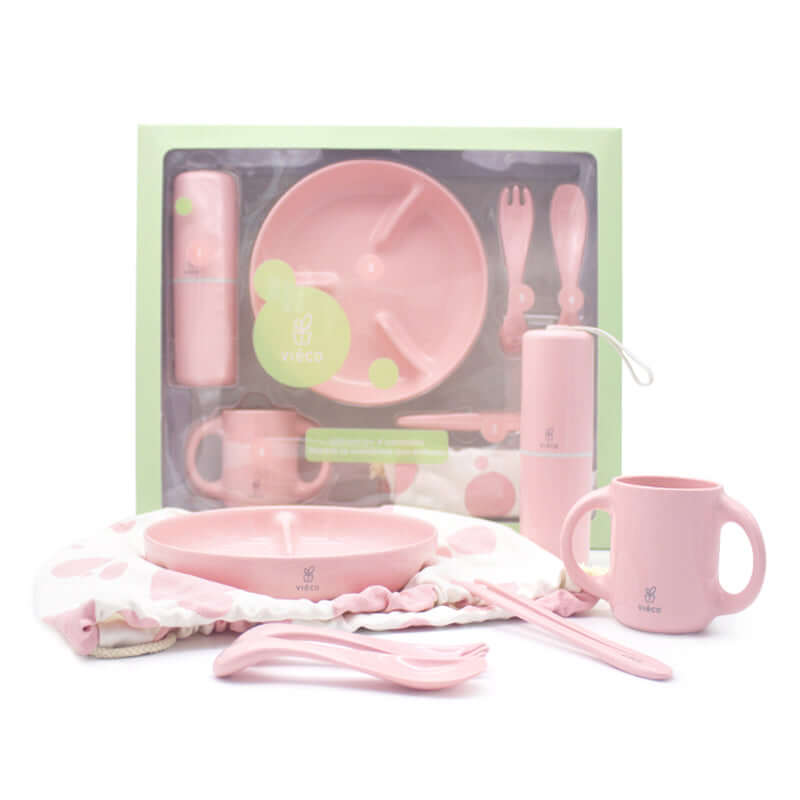 Vieco Baby Dinnerware Gift Set_Rosy Pink_Packing