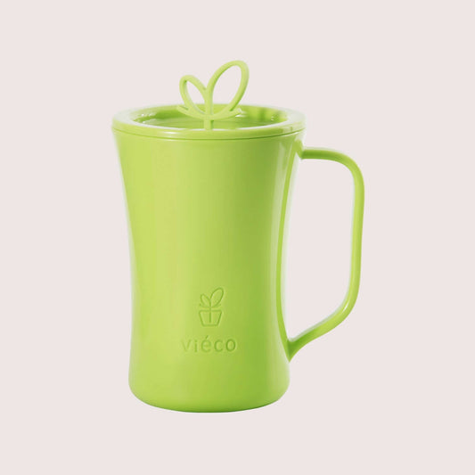Vieco Eco-friendly PLA Coffee Mug with Lid and Handle_Green