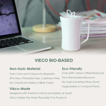 Vieco Eco-friendly PLA Coffee Mug with Lid and Handle_Material