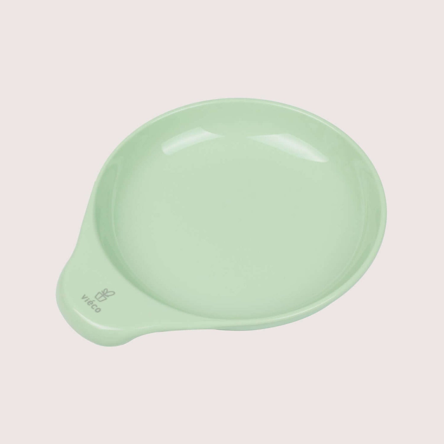 Vieco Kids Plate with Handle_Sage Green