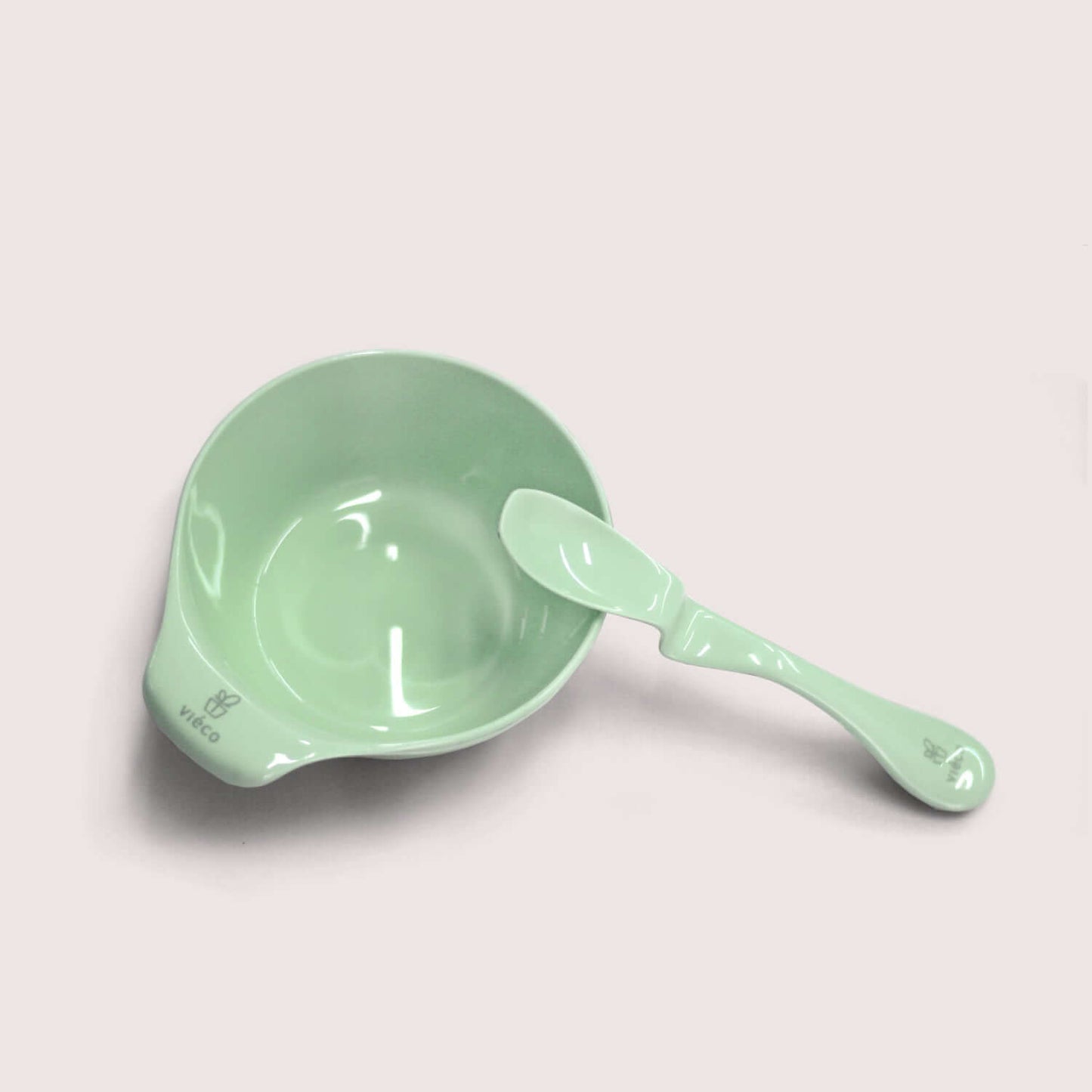 Viéco Baby Feeding Spoon and Bowl Set_Sage Green
