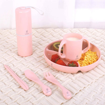 Vieco Baby Dinnerware Gift Set_Rosy Pink