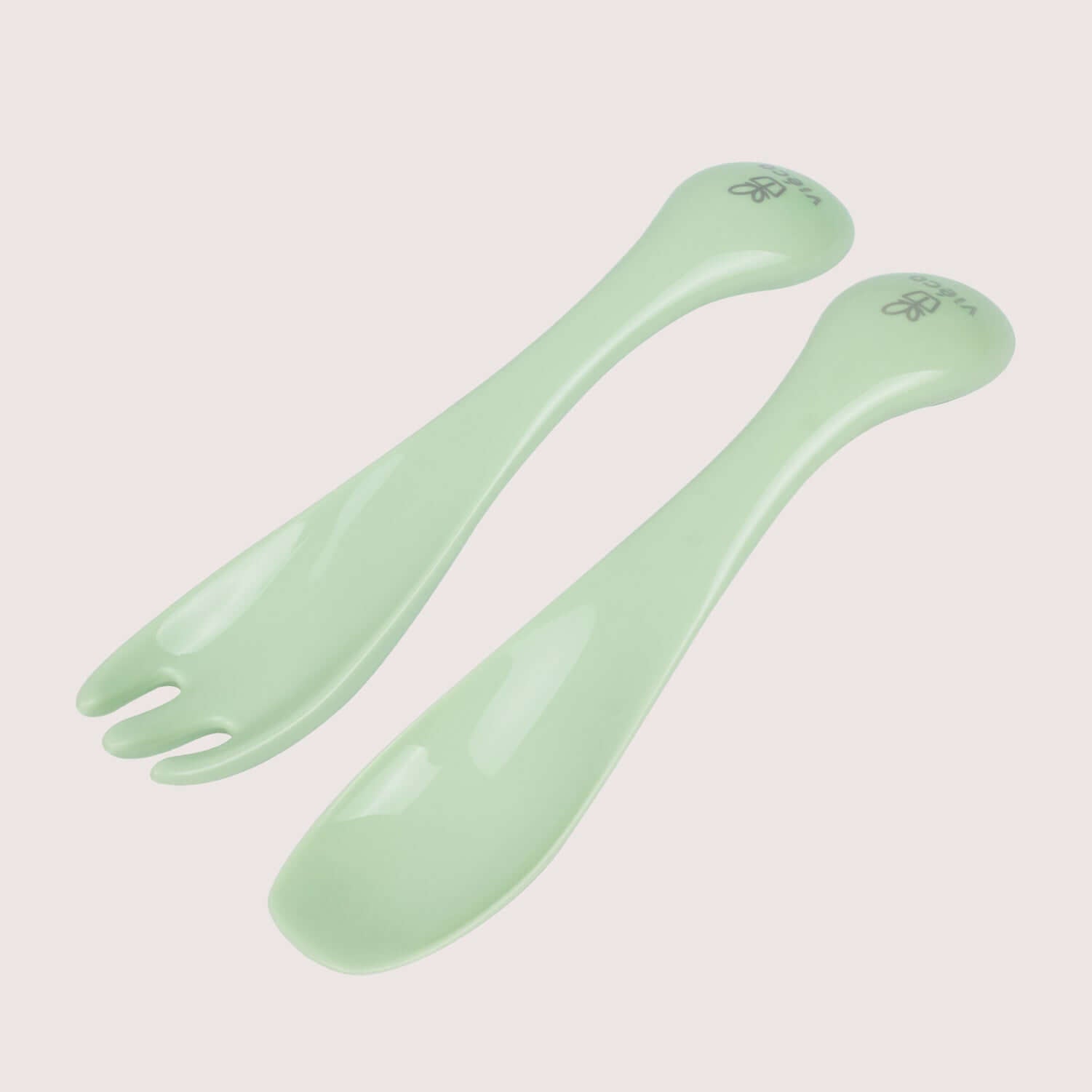 Vieco Baby Spoon and Fork Set_Sage Green
